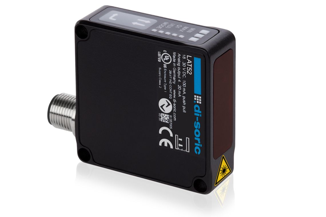 Di-Soric Distance Sensor Distance Sensor, Block Sensor, 50 → 500 mm Detection Range IO-LINK