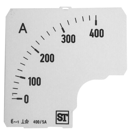 Sifam Tinsley 400A Meter Scale For Use With 72 x 72 Analogue Panel Ammeter