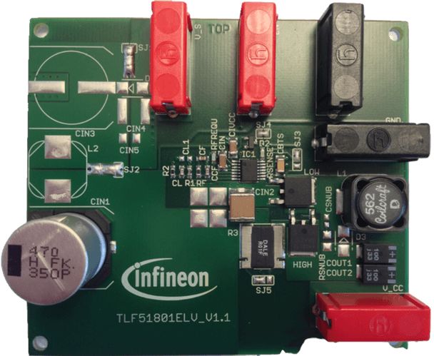 Infineon DEMOBOARD TLF51801ELV DC-DC Controller for TLF51801ELV for Automotive