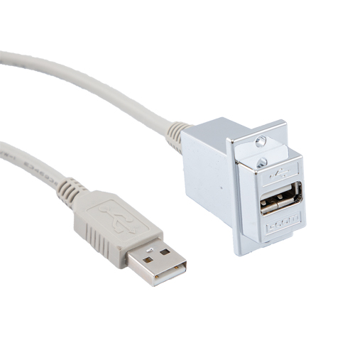 L-Com USB 2.0, Male USB A to Male USB A, 12in