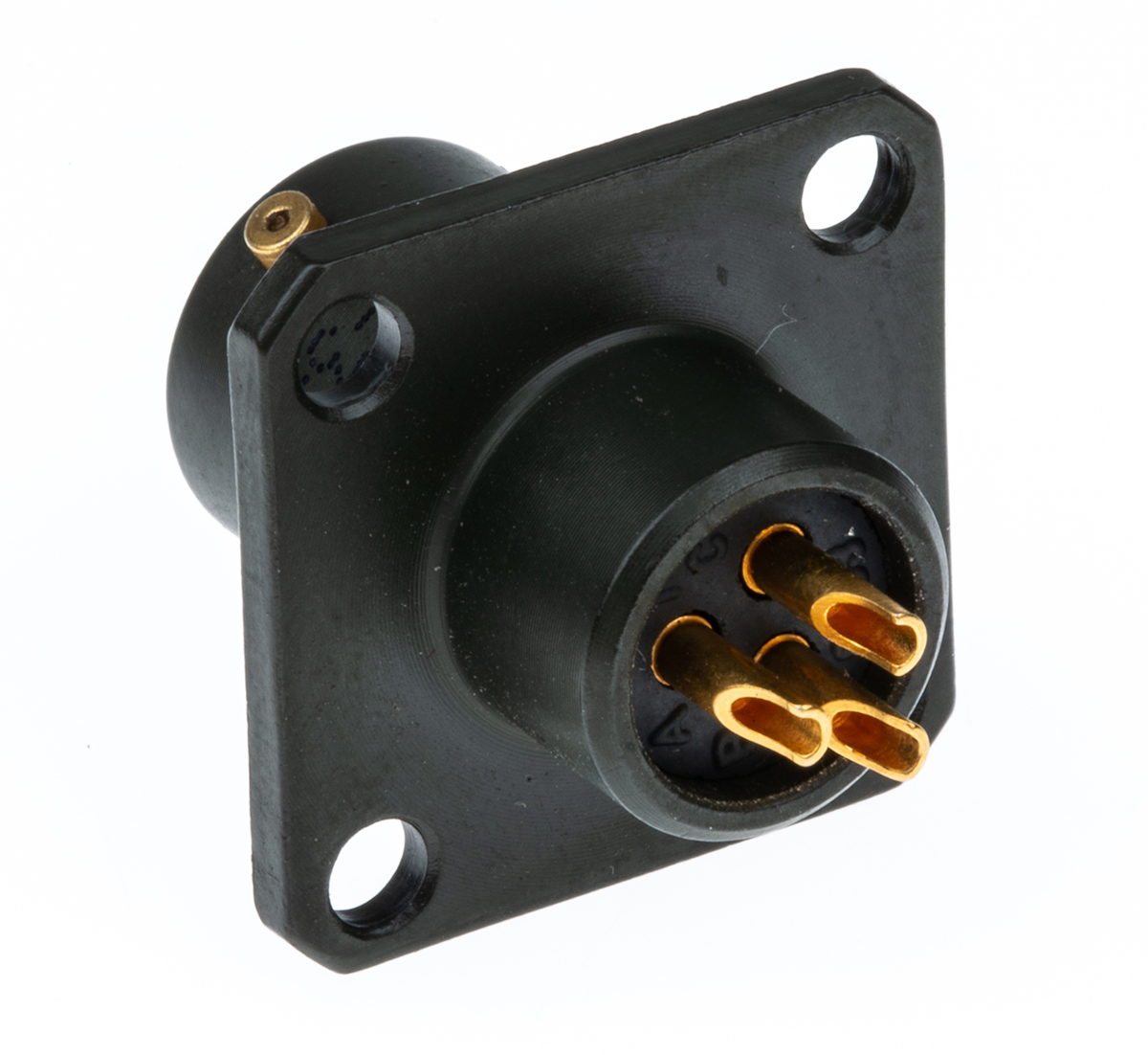 Amphenol Limited, 62GB 3 Way Box Mount MIL Spec Circular Connector ReceptacleOlive, Pin Contacts,Shell Size 8, Bayonet