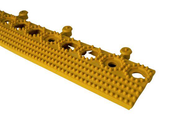 RS PRO Yellow Anti-slip Tile PVC Tile, Holes Finish 500mm x 60mm x 16mm
