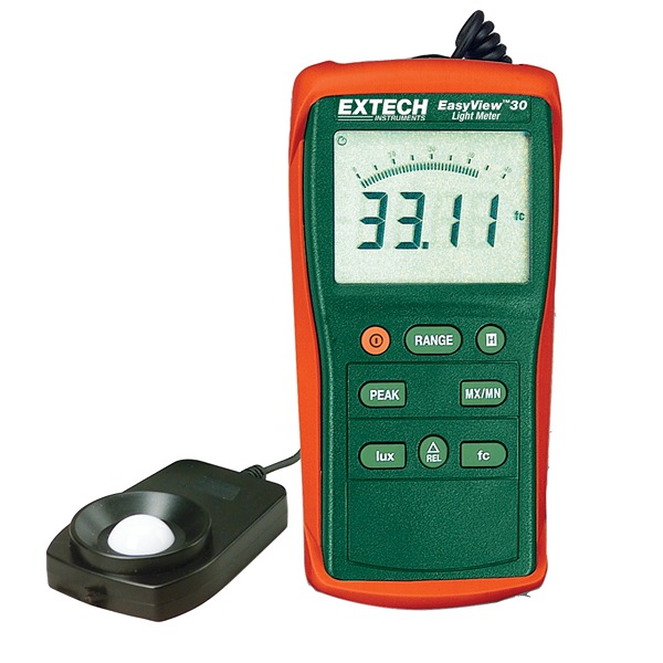 Extech EA30 Light Meter, 40lx to 400000lx, ±3 %