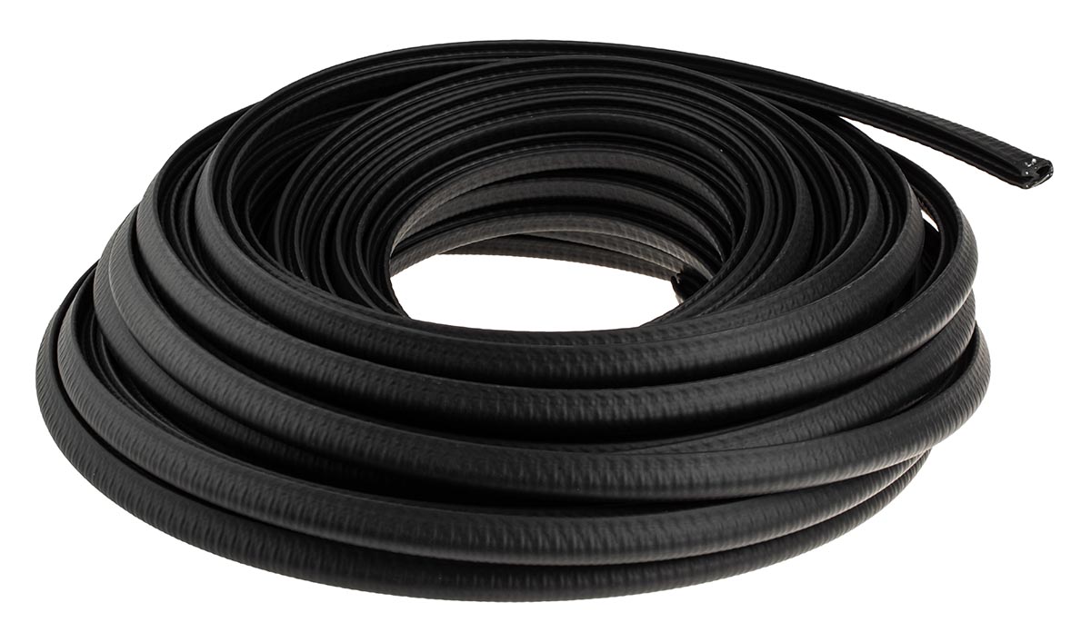 RS PRO Black Nitrile Rubber Edge Protection, 20m
