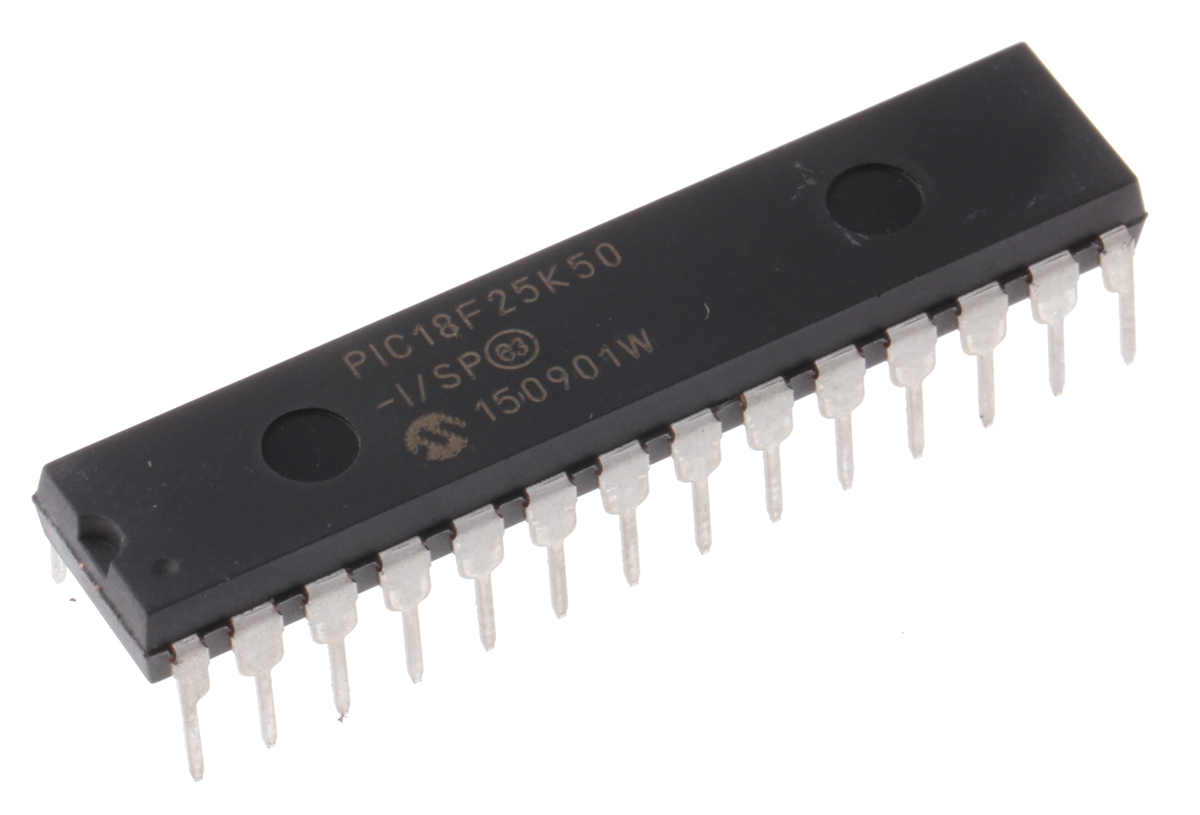 Microchip, 8 bit PIC, PIC18F2XK50 Microcontroller, 48 MHz, 32kB FLASH, 28-Pin SPDIP