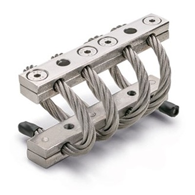 RS PRO Rectangular M8mm Anti Vibration Mount, Wire Rope Isolator with 63daN Compression Load