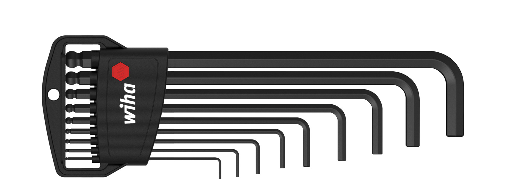 Wiha 9-Piece Hex Key Set, 1.5 → 10 Size, L Shape, Long Arm