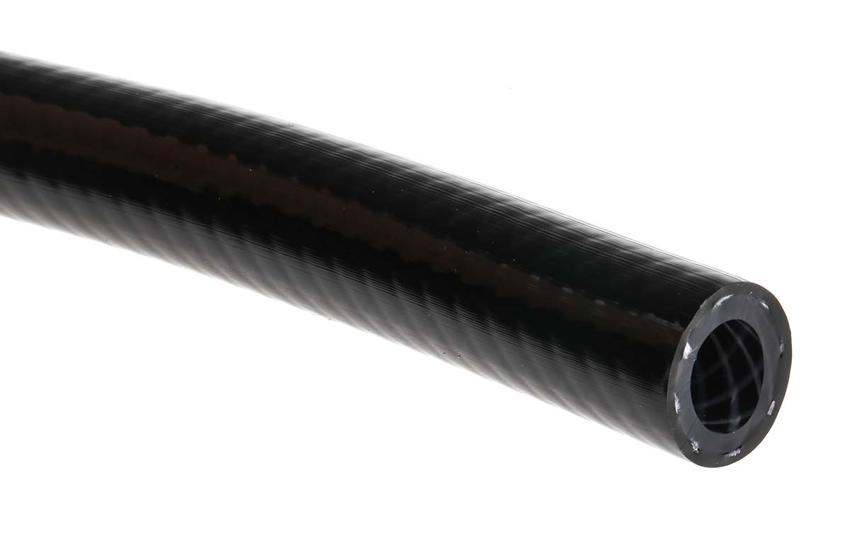 RS PRO PVC, Hose Pipe, 10mm ID, 16mm OD, Black, 25m