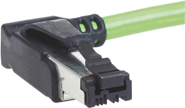 HARTING, 0.5m Cat5, Green RJ45 to Male Unterminated, U/FTP Shielded, Terminated PVC Sheath