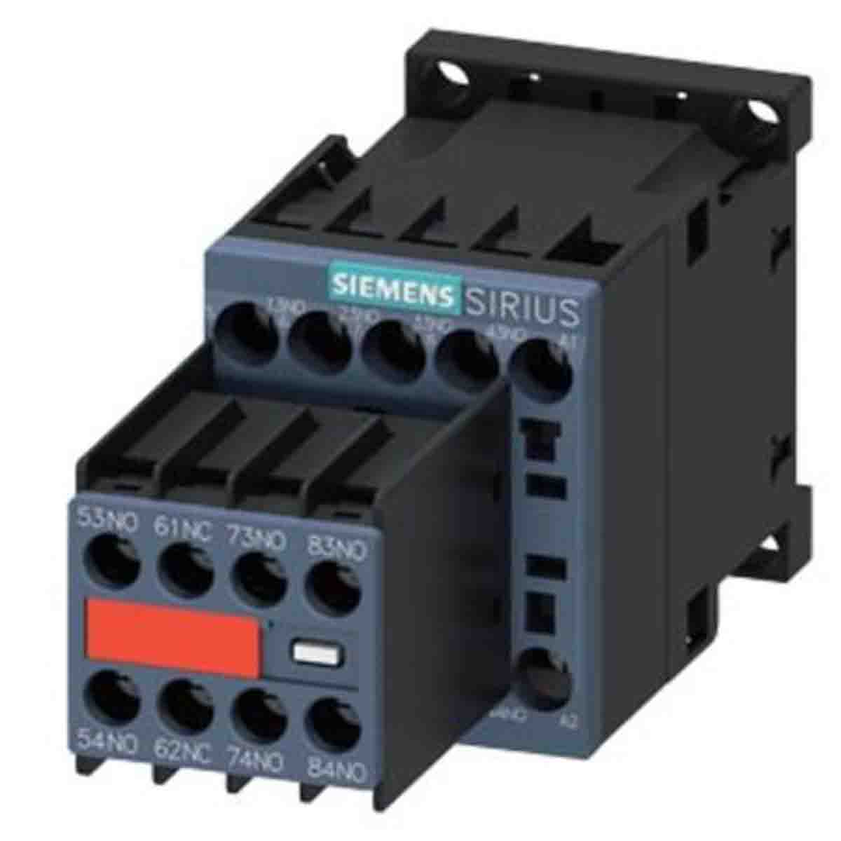 Siemens Contactor Relay - 7NO + 1NC, 10 A Contact Rating, 24 Vdc, 8P