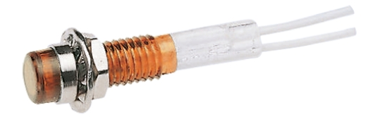 CAMDENBOSS Orange Panel Mount Indicator, 6V, 6.4mm Mounting Hole Size, Lead Wires Termination