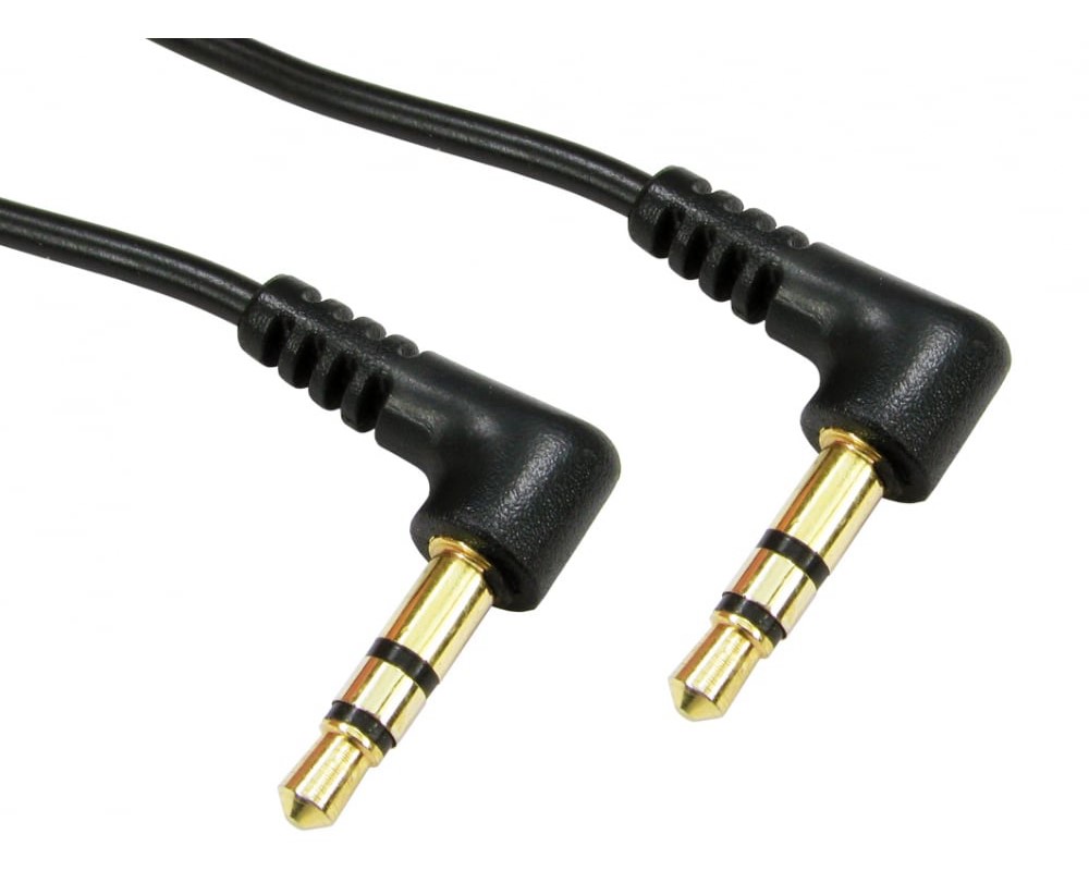 RS PRO Male 3.5mm Stereo Jack to Male 3.5mm Stereo Jack Aux Cable, Black, 1m