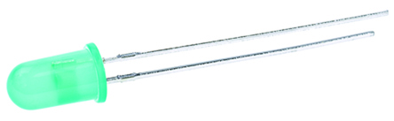 Kingbright2.5 V Green LED 5mm Through Hole, L-1503GD