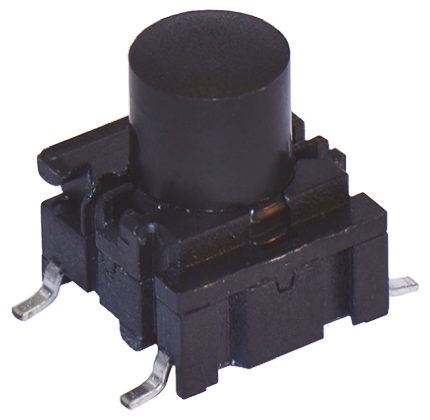 MEC IP67 Black Cap Tactile Switch, SPST 50 mA @ 24 V dc
