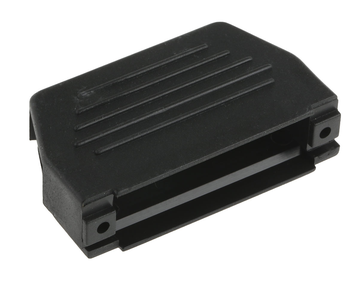 MH Connectors MHED Series Thermoplastic Angled, Straight D Sub Backshell, 25 Way, Strain Relief