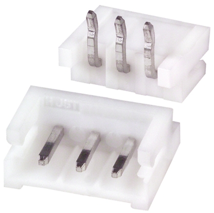 JST EH Series Right Angle Through Hole PCB Header, 3 Contact(s), 2.5 mm Pitch, 1 Row, Shrouded