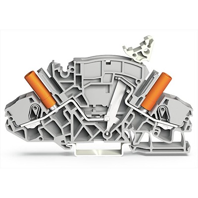 WAGO 2007-8811 TOPJOB S Series Grey, 6mm², 1-Level, Push-In Cage Clamp Termination