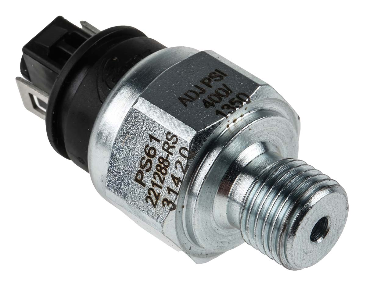 Gems Sensors Pressure Switch, 400psi Min, 1100psi Max, SPST-NO Output