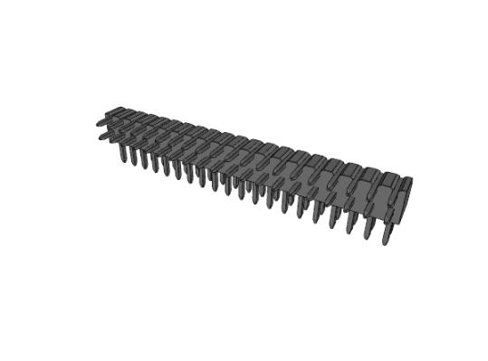 Molex 87760 Series Right Angle Through Hole PCB Header, 40 Contact(s), 2 mm Pitch, 2 Row, Unshrouded