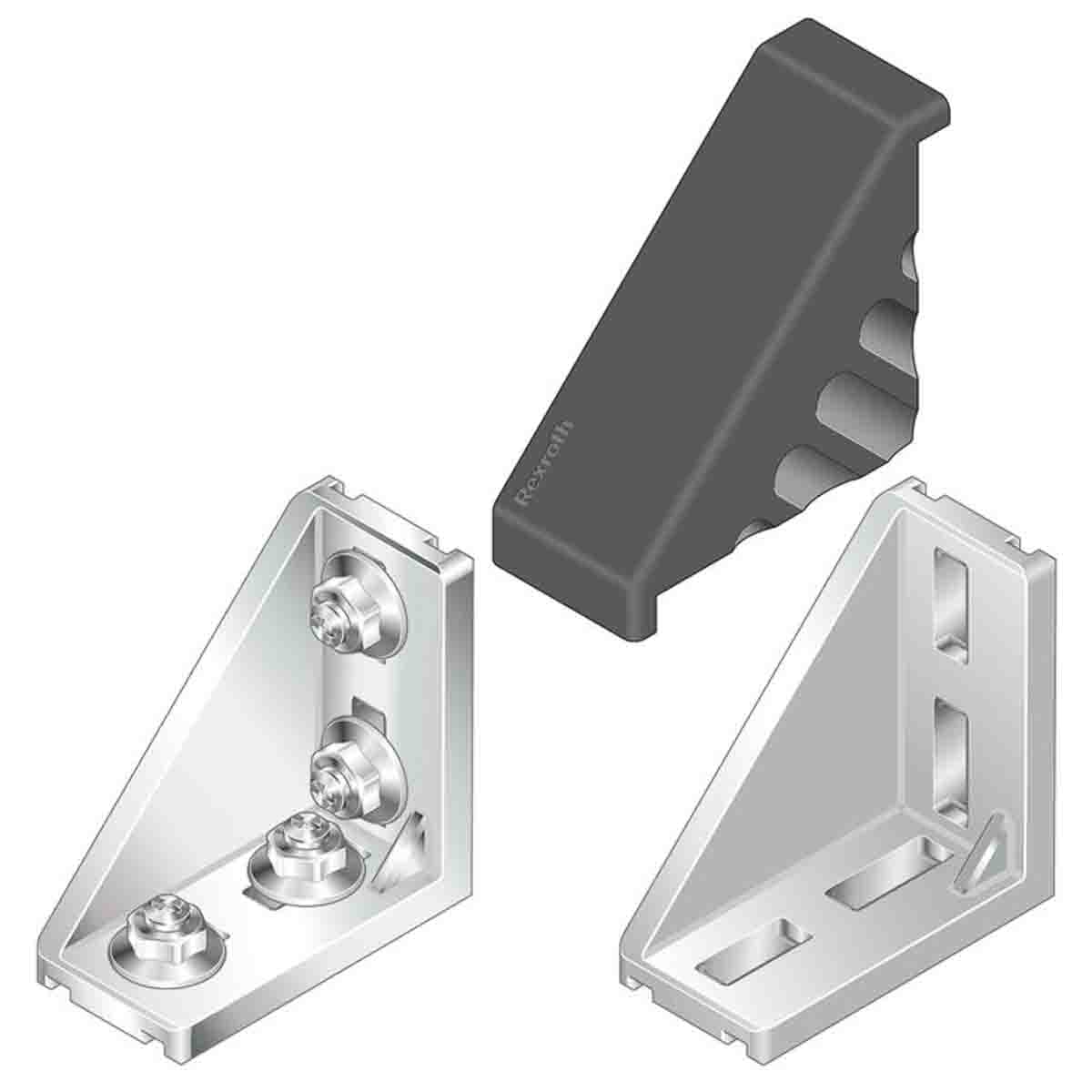 Bosch Rexroth Angular Cover Cap, Connecting Component, Strut Profile 40 mm, Groove Size 10mm