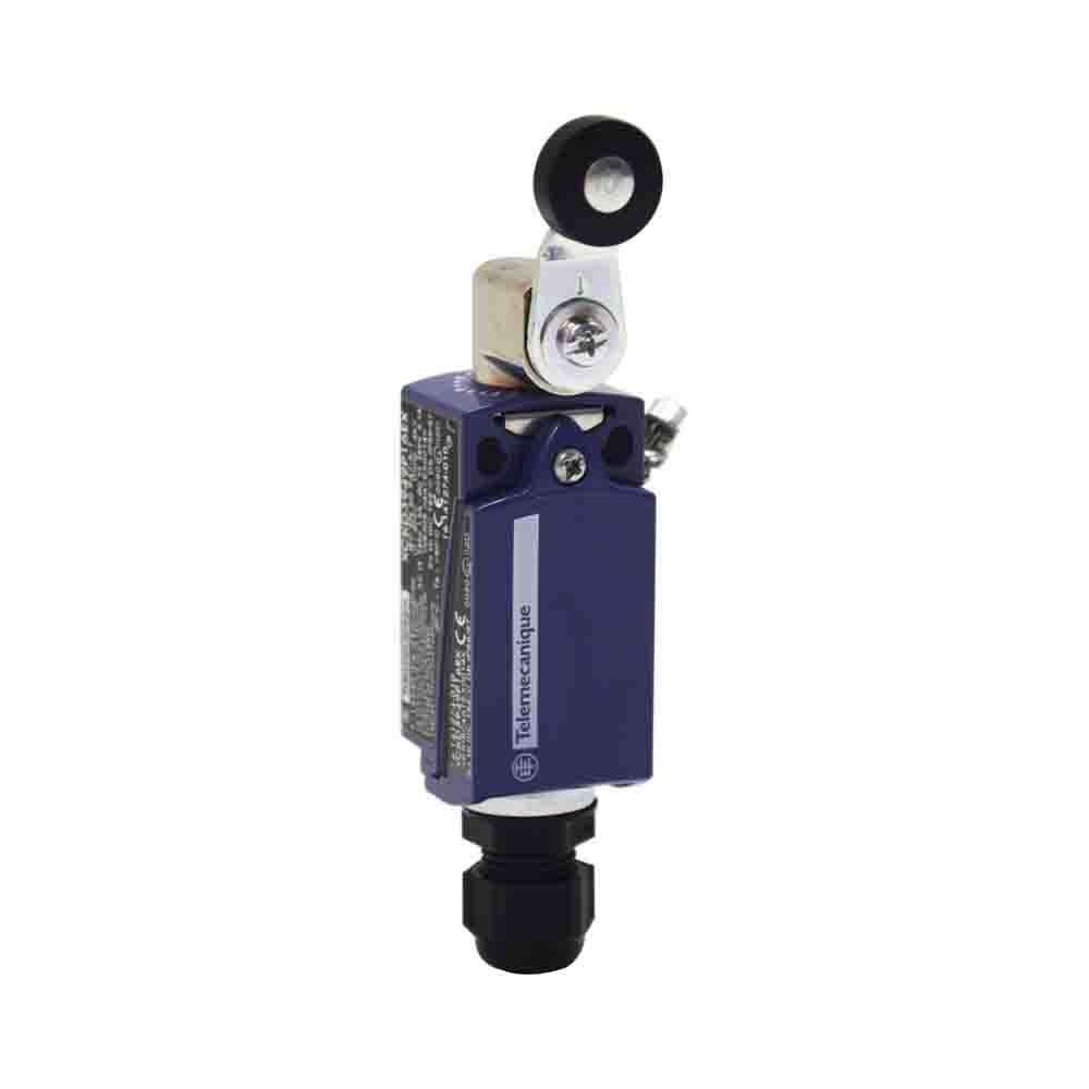 Telemecanique Sensors XCKD Series Roller Lever Limit Switch, 2NC/1NO, IP66, IP67, IP69(IP69K), 3P, Zinc Alloy Housing,