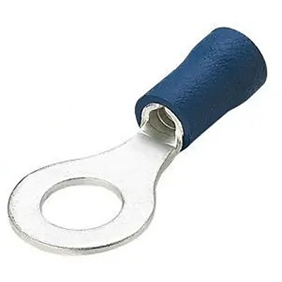 RS PRO Insulated Ring Terminal, M8 Stud Size, Blue