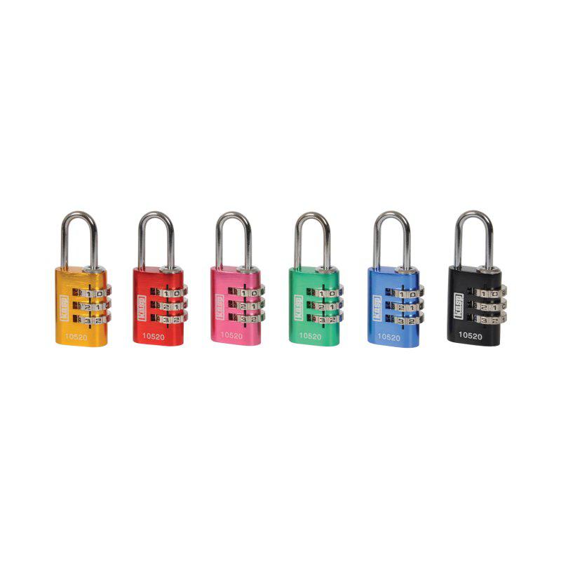 Kasp Combination Weatherproof Aluminium Combination Padlock, 9mm Shackle, 20mm Body