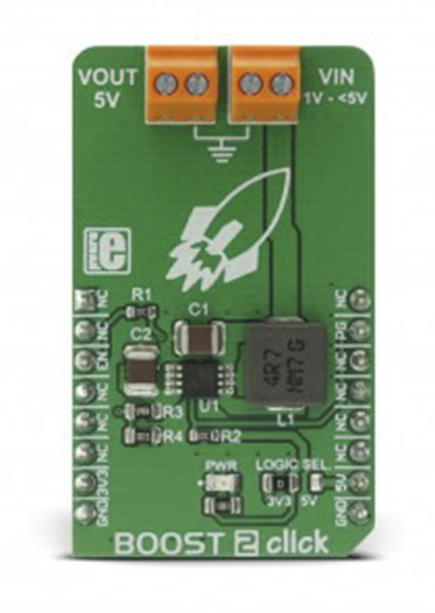 MikroElektronika Boost 2 Click DC-DC Controller for MCP1642B for GPS Modules, Embedded Electronic Devices,
