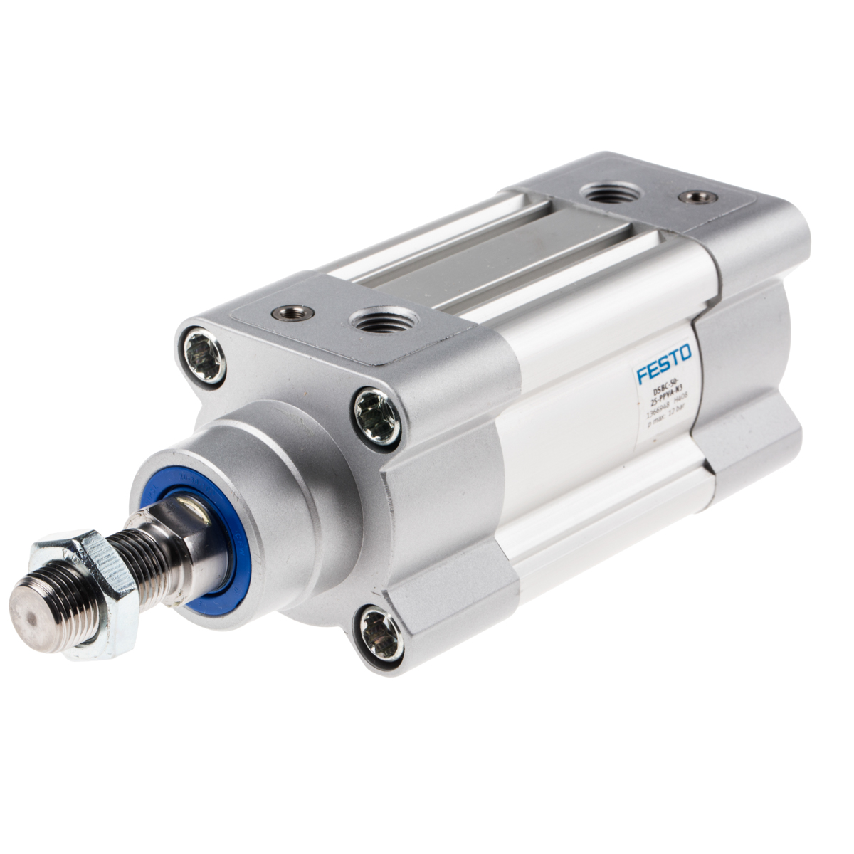 Festo Pneumatic Piston Rod Cylinder - 1366948 50 mm Bore, 25 mm DSBC Series, Double Acting Acting