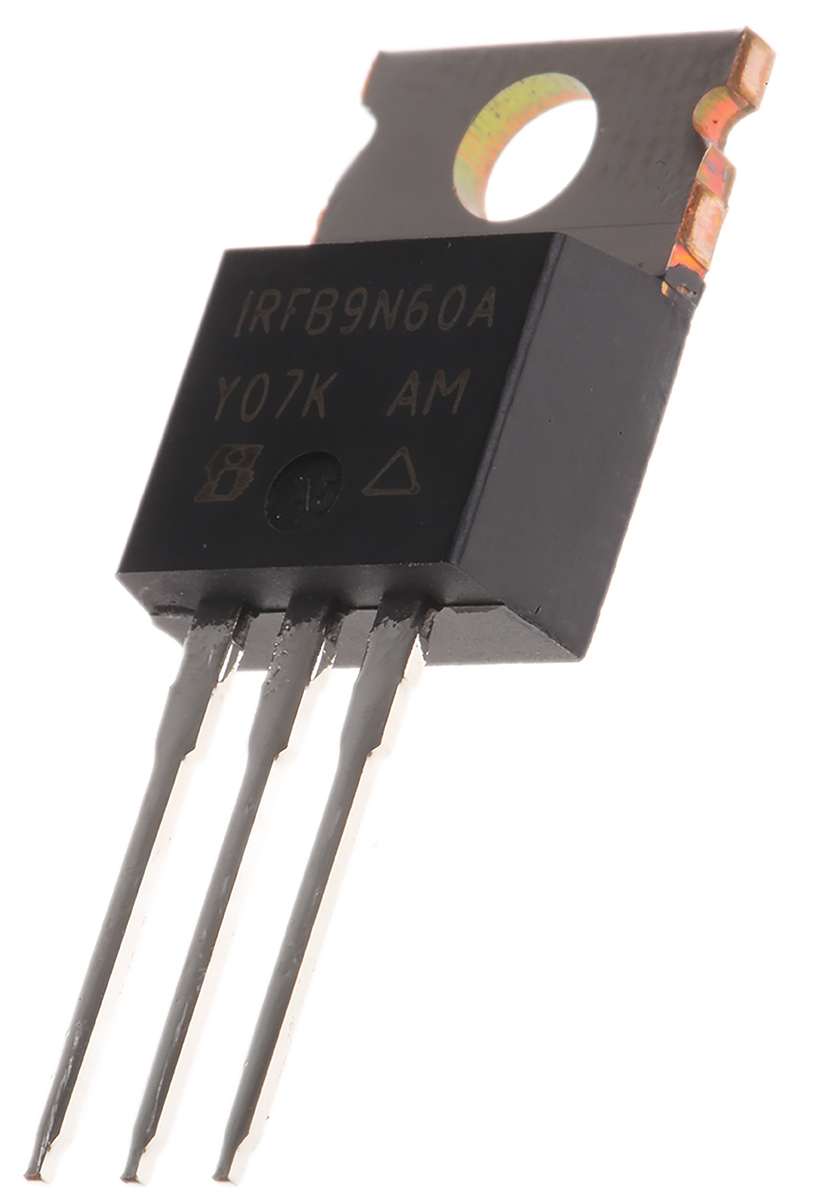 Vishay IRFB9N60A Type N-Channel MOSFET, 9.2 A, 600 V Enhancement, 3-Pin TO-220 IRFB9N60APBF