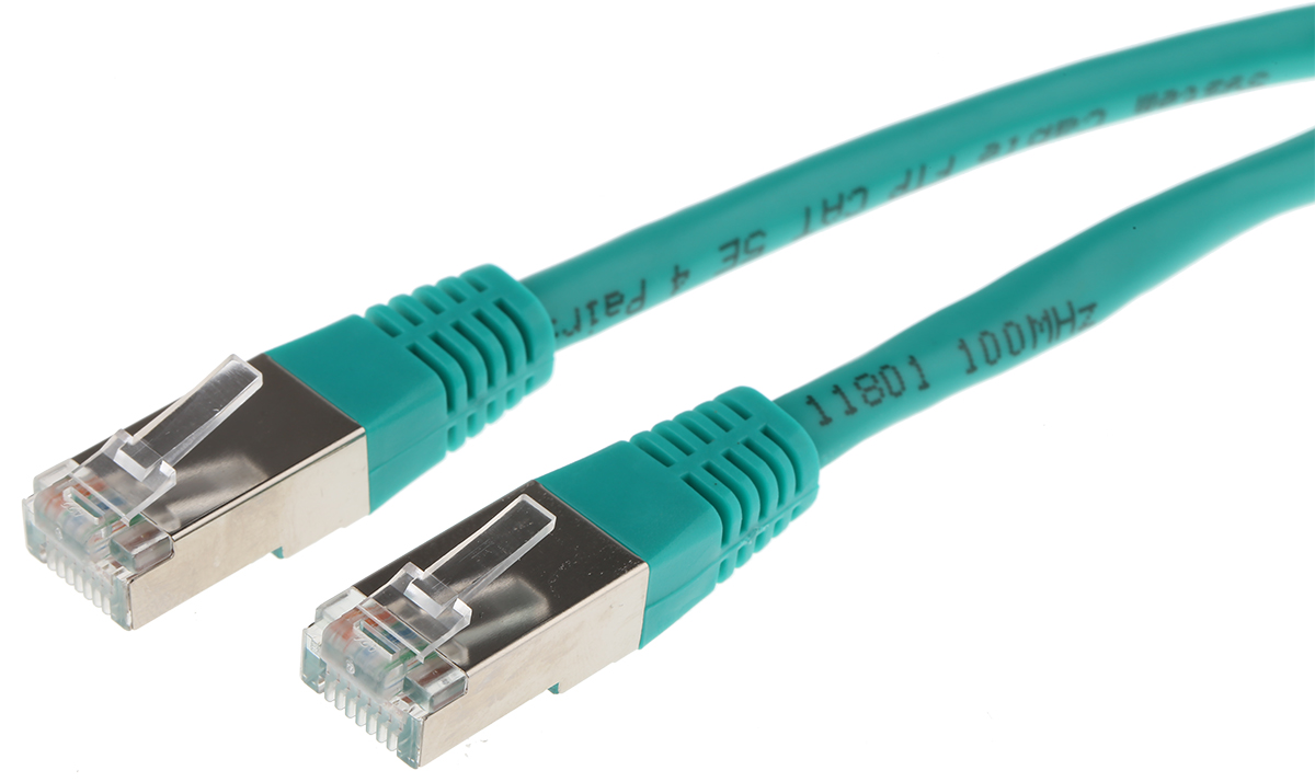 Decelect, 3m Cat5, Green RJ45 to Male RJ45 Male, F/UTP Shielded, Terminated PVC Sheath