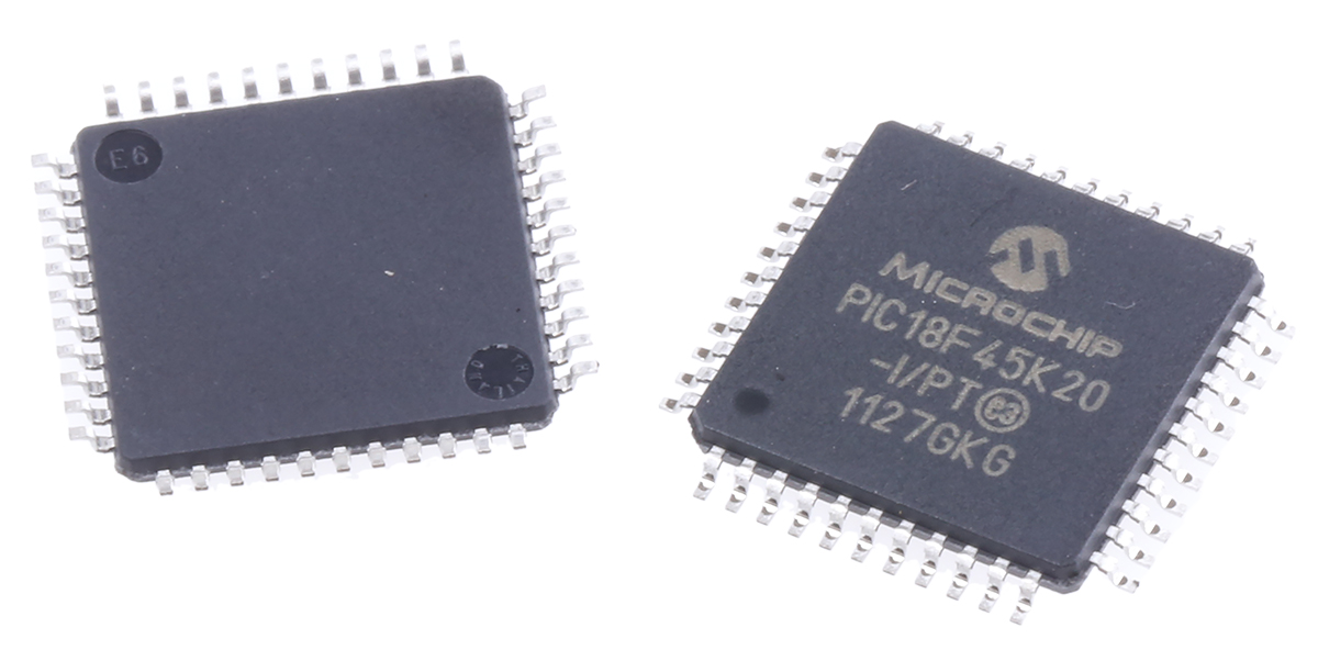 Microchip PIC18F45K20-I/PT, 8 bit PIC, PIC18F45K20 Microcontroller, 64 MHz, 32kB FLASH, 44-Pin TQFP