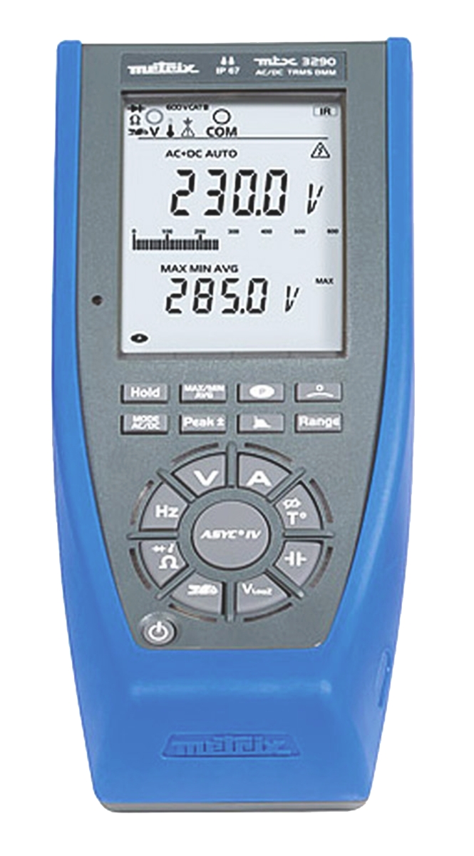 Metrix 3290 Handheld Digital Multimeter, True RMS, 20A ac Max, 20A dc Max, 600V ac Max - RS Calibrated