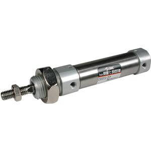 SMC 25 mm Pneumatic Roundline Cylinder - CD85 Series, Single Acting Acting