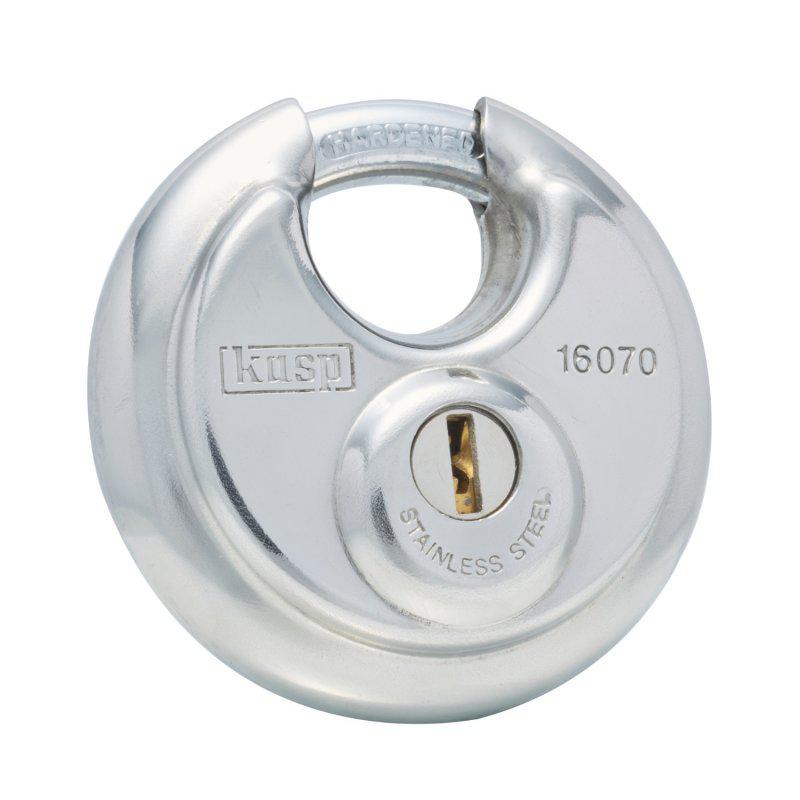 Kasp Clamping Weatherproof Steel Padlock, 22mm Shackle, 70mm Body