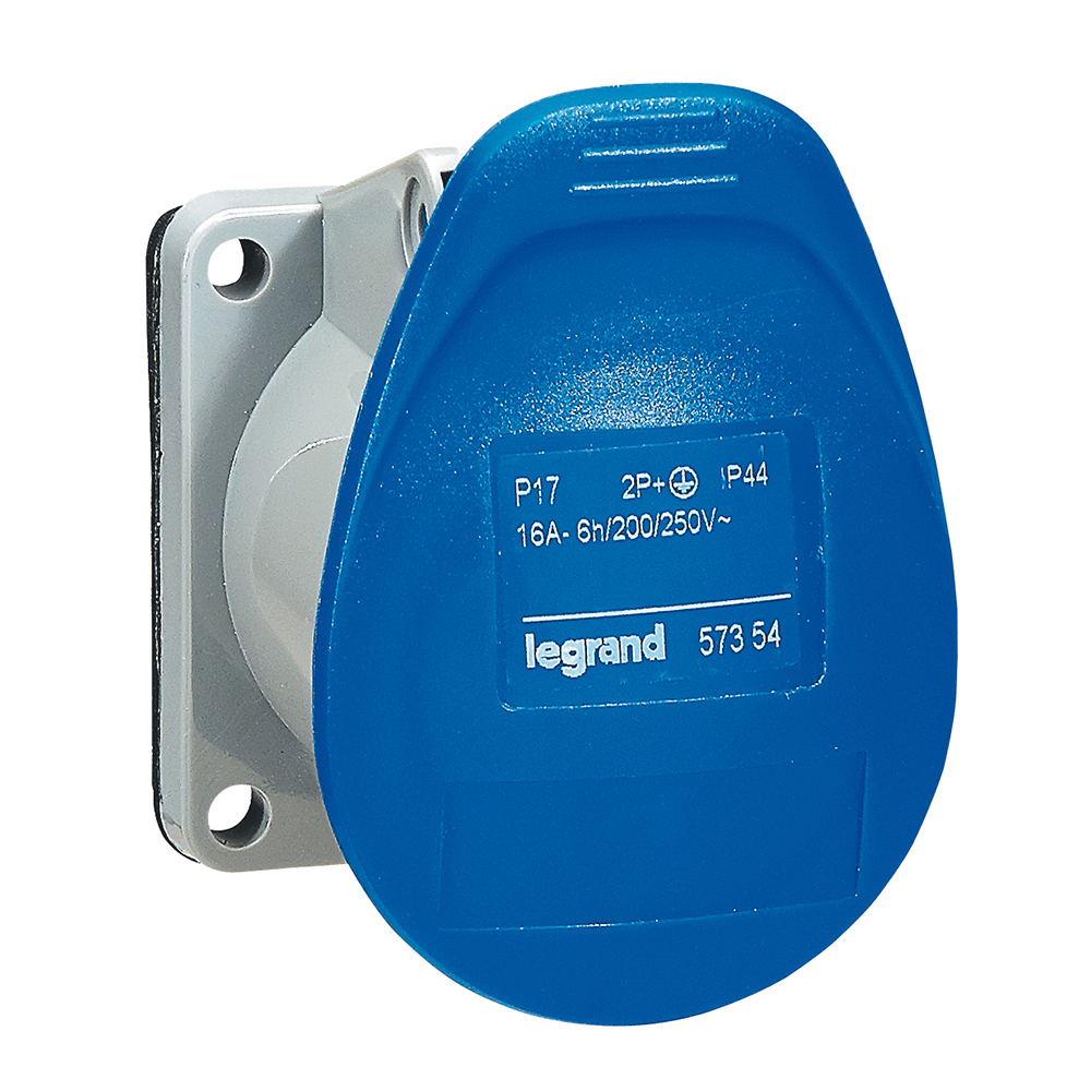Legrand Blue Power Socket, 3 Poles, 16A, Outdoor Use
