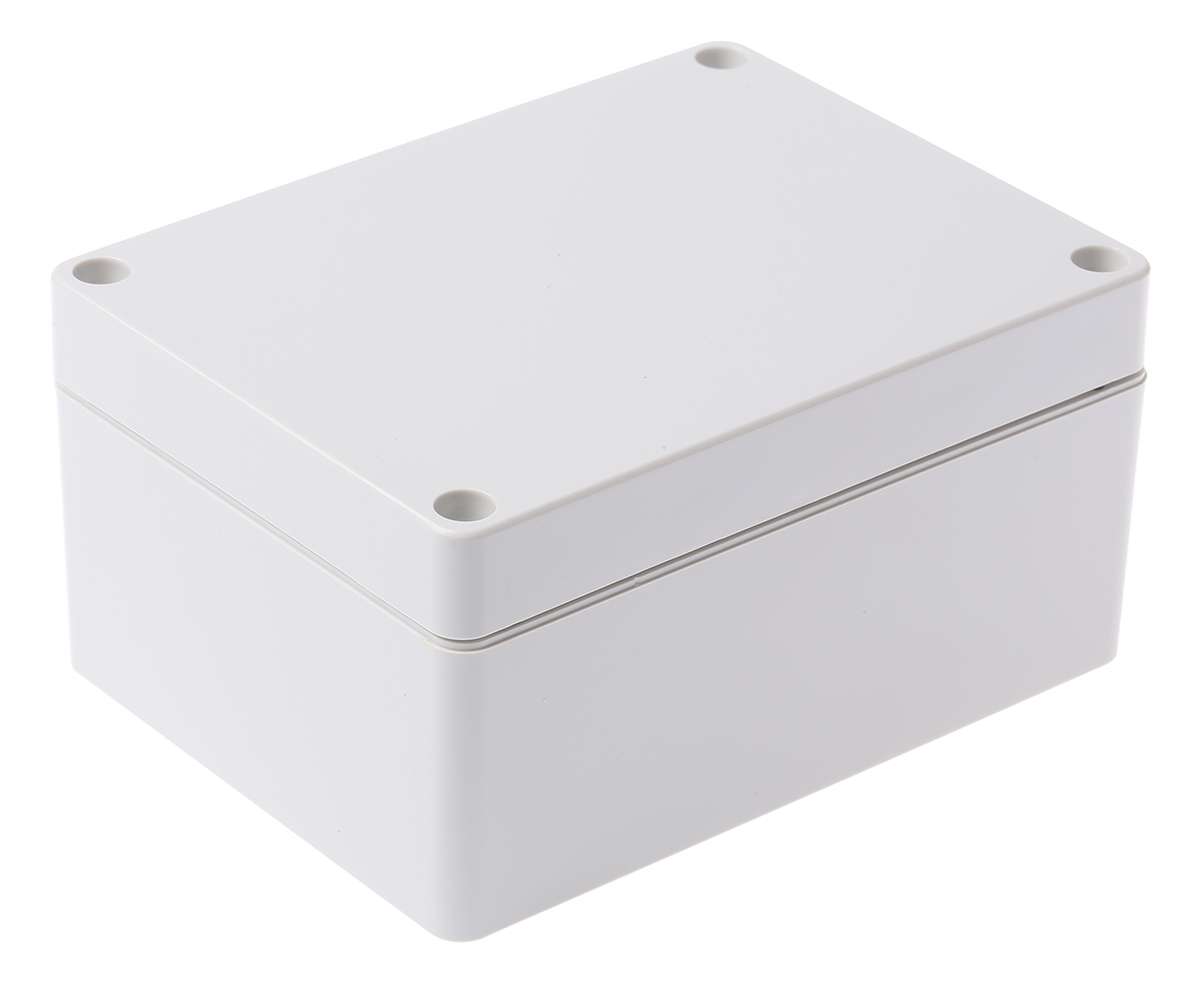 Hammond 1554 Series Grey ABS Enclosure, IP66, Grey Lid, 120 x 90 x 60.5mm