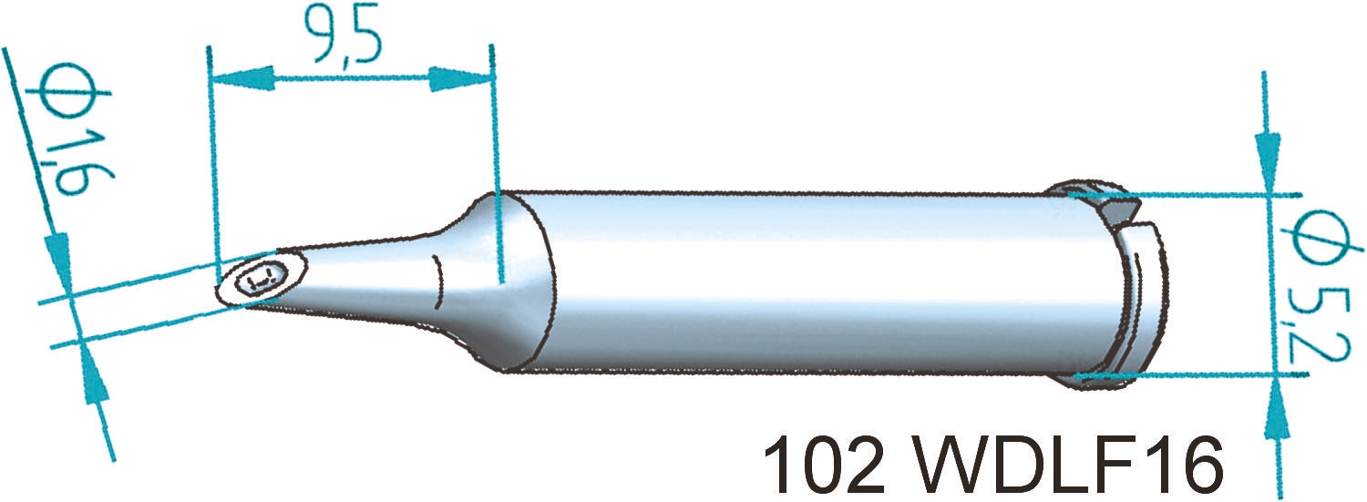 Ersa 1.6 mm Straight Hoof Soldering Iron Tip for use with i-Tool