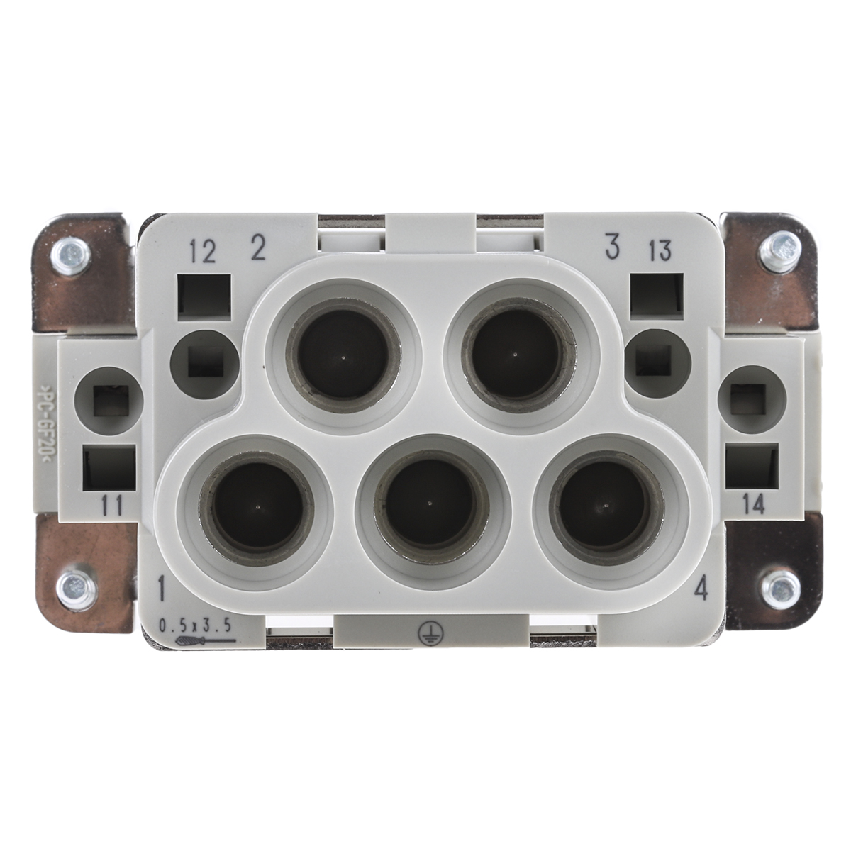 HARTING Heavy Duty Power Connector Insert, 63A, Female, Han-Com Series, 4 Contacts