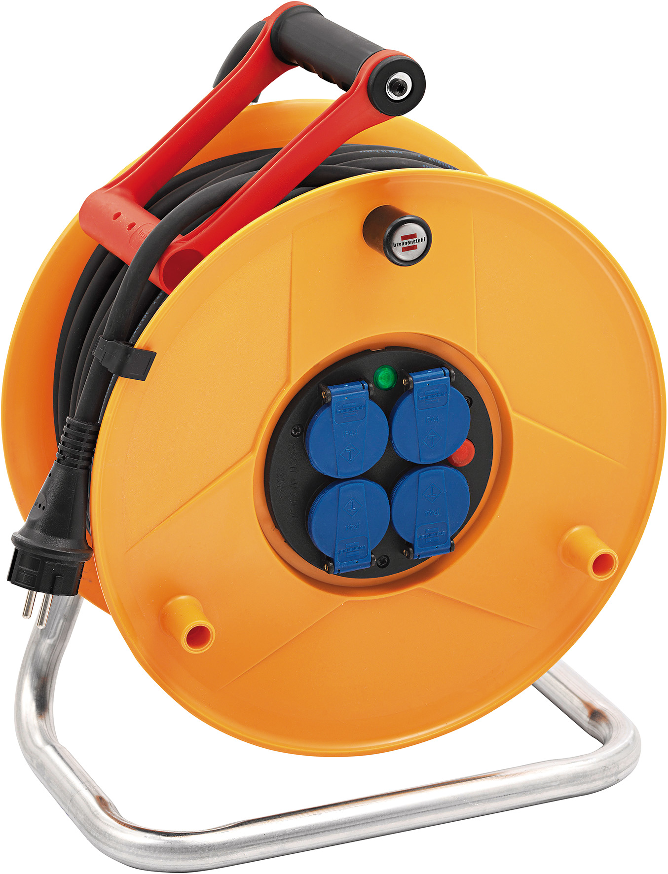 brennenstuhl 40m 4 Socket Type E - French Extension Reel, 230 V, IP44