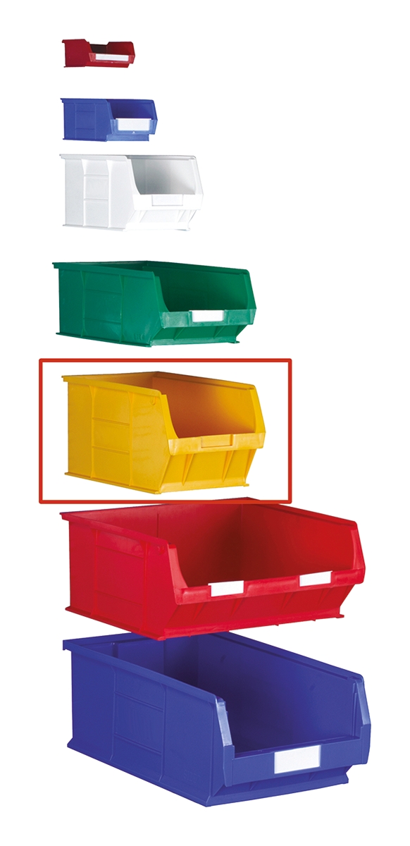 RS PRO PP Storage Bin, 350mm x 205mm x 181mm, Orange