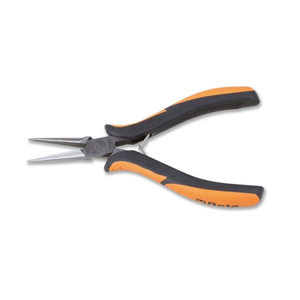BETA Long Nose Pliers, 140 mm Overall, Bent Tip, 37mm Jaw