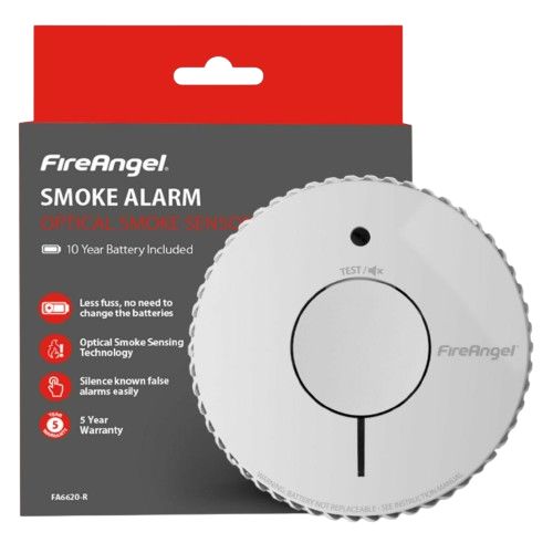 FireAngel Safety Technology Limited ABS Plastic Smoke Detector, 85dB, 3V dc