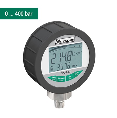 Stauff G 1/4 Digital Digital Pressure Gauge 1000bar Bottom Entry 90mm Outside Diameter