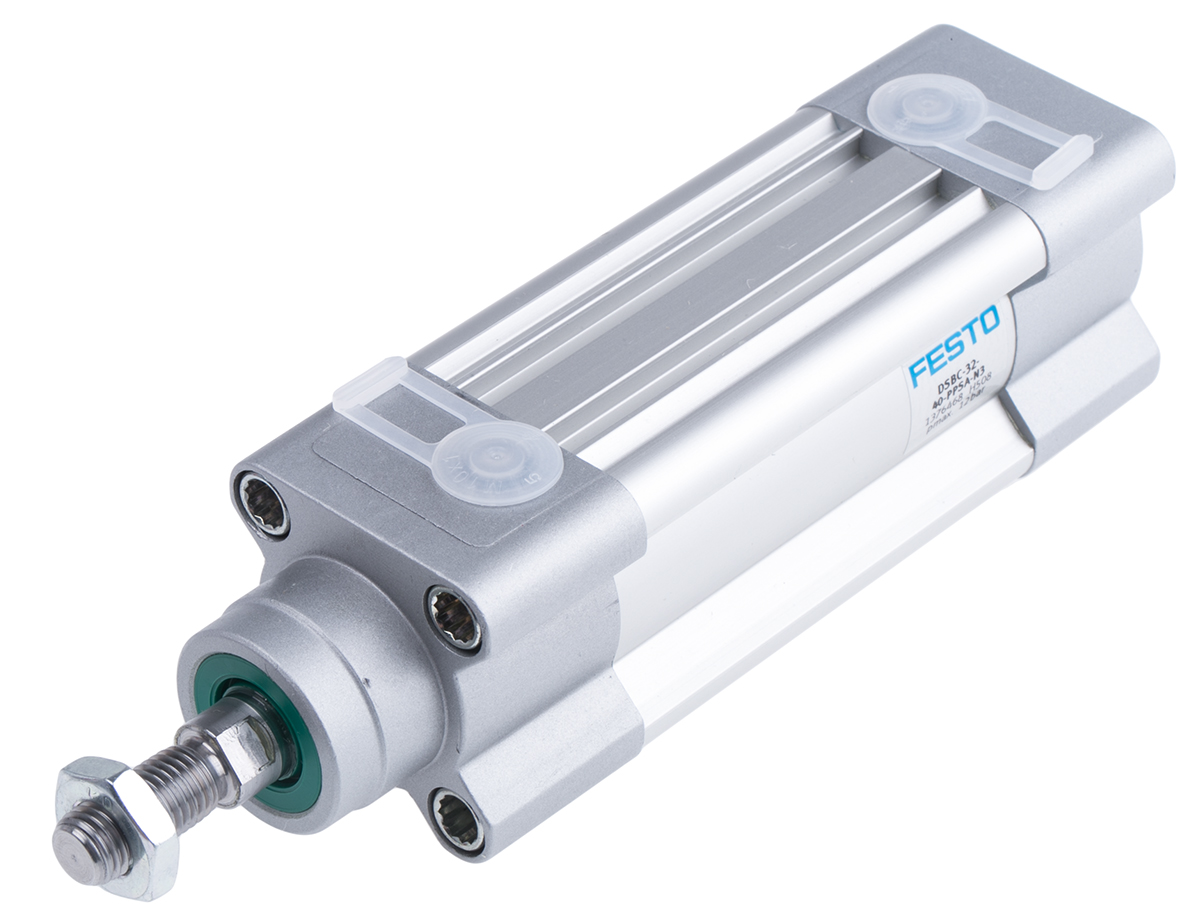 Festo Pneumatic Piston Rod Cylinder - 1376468 32 mm Bore, 40 mm DSBC Series, Double Acting Acting