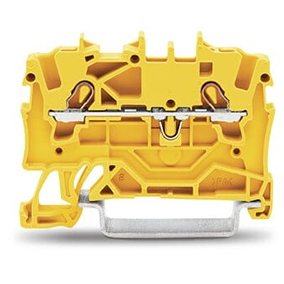 WAGO 2001-1206 TOPJOB S Series Yellow, 1.5mm², 1-Level, Push-In Cage Clamp Termination, ATEX, EAC Ex, IECEx