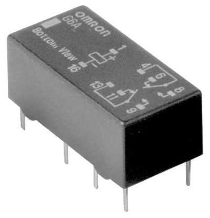 Omron PCB Mount Signal Relay, 24V dc Coil, 2A Switching Current, DPDT