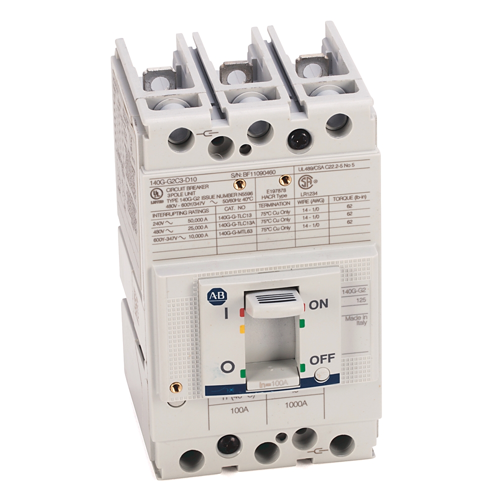 Allen Bradley MCCB Molded Case Circuit Breaker 3P 100A
