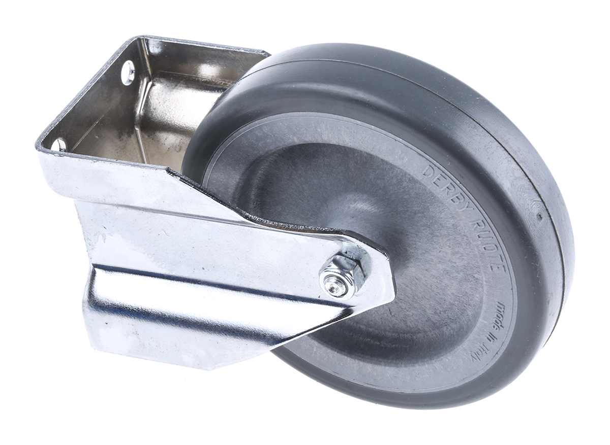 RS PRO Fixed Castor Wheel, 60kg Capacity, 100mm Wheel