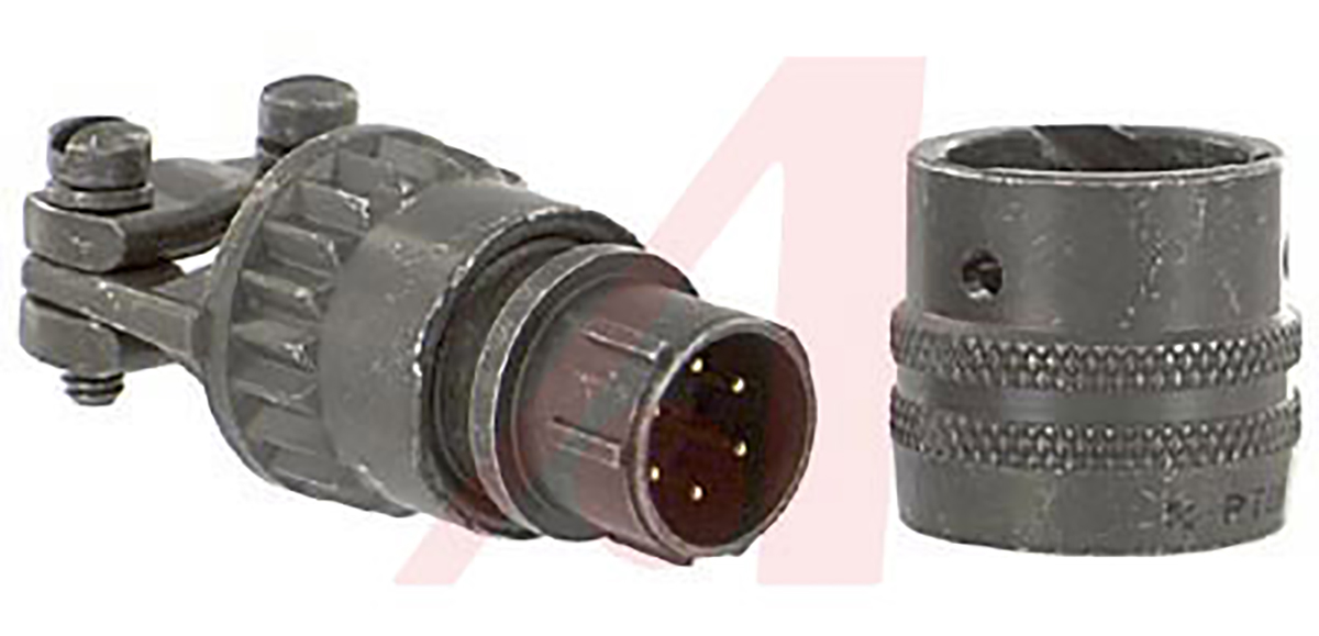 Amphenol Socapex, PT, Copper Alloy 6 Way Cable Mount MIL Spec Circular Connector PlugGreen, Pin Contacts,Shell Size 10,